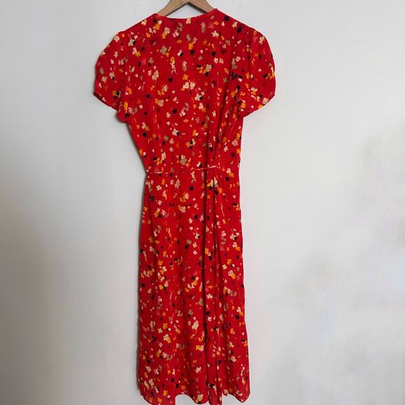 Realisation Par The Teale in Rouge Fleur 100% Silk Dress Size Large - Picture 8 of 11